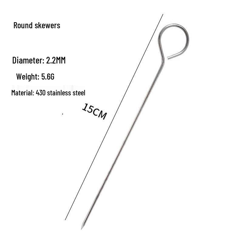 Stainless Steel Flat BBQ Skewers for Roasting Lamb & Meat