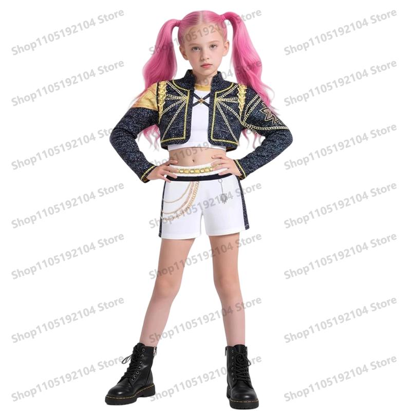 

ДІТИ Аніме Kpop Мисливець на демонів Косплей Румі Зої Міра Костюм Повний костюм Стиль Дитячий Дівчачий Одяг для Сцени Хелловін Вечірка 100cm