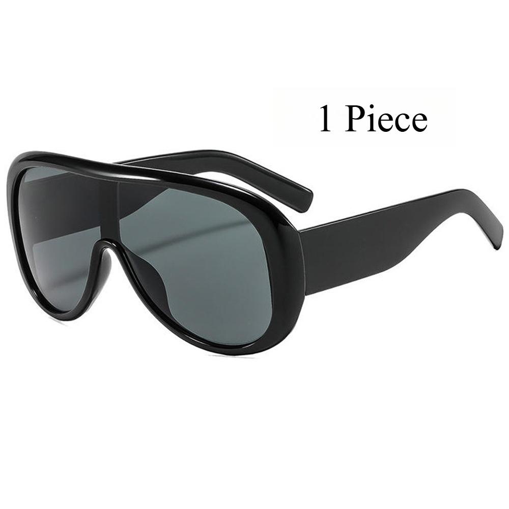 2026 Oversized One-Piece Aviator Sunglasses for Women Integrated Lens Sun Glasses Unisex Retro Shades UV400 Protection Eyewear