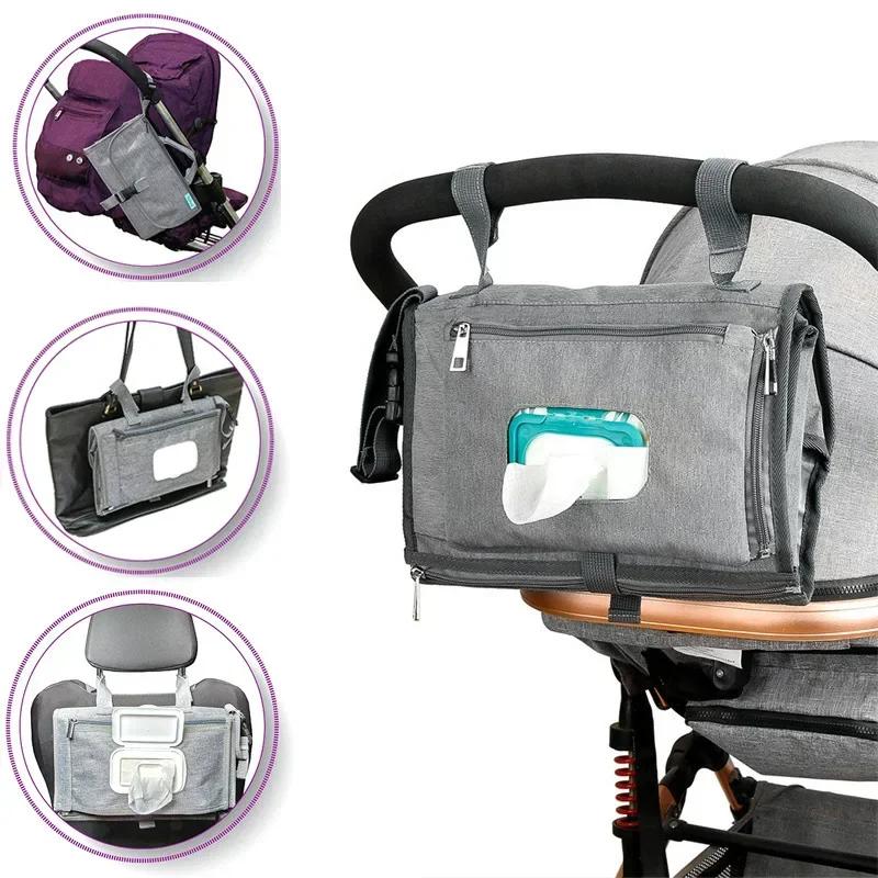 Tragbare Wickelunterlage Tragbare Baby-Wickelunterlage mit Taschen Wasserdichte Reise-Wickelstation-Set Babygeschenke