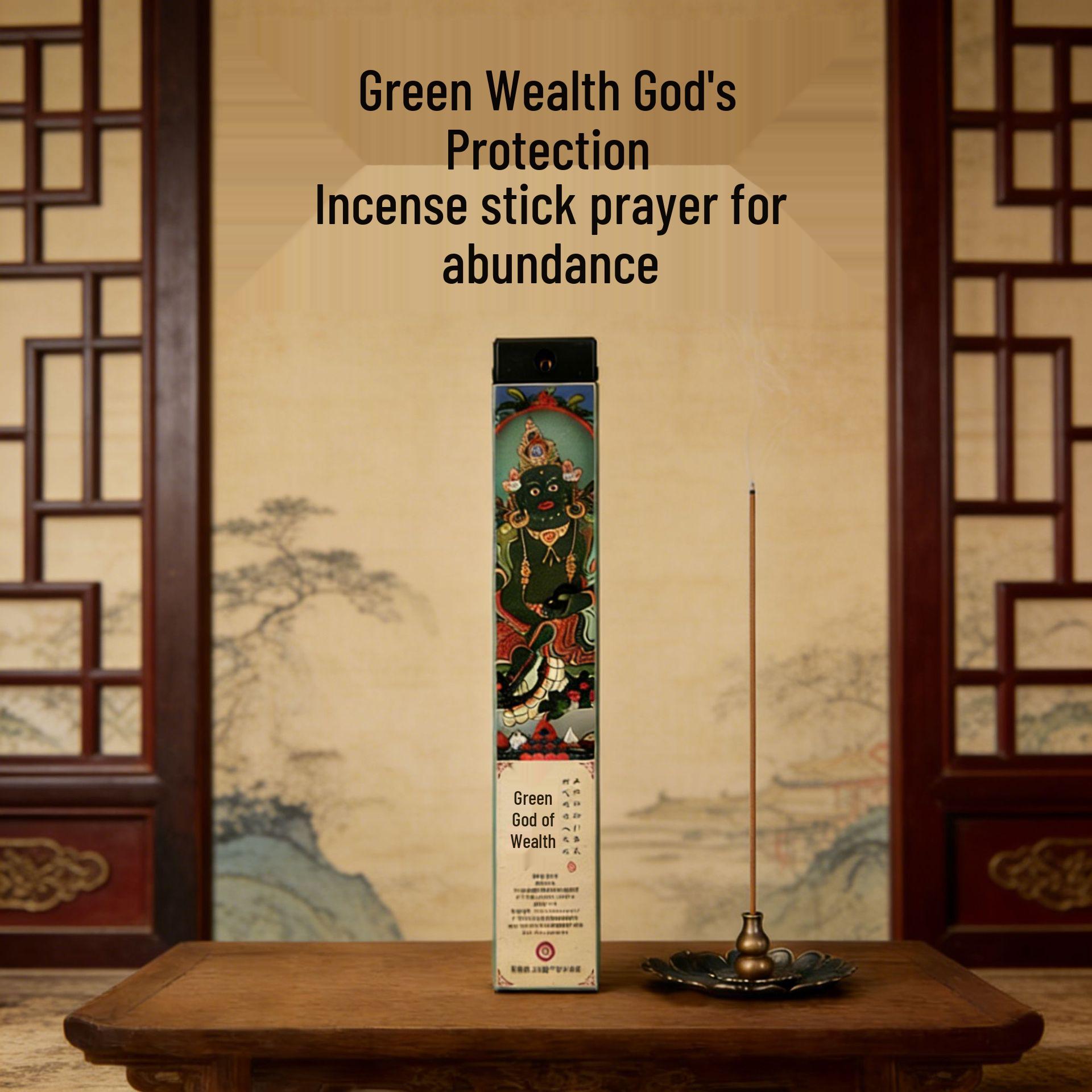 Five Paths Wealth God Incense: Natural Agarwood, Sandalwood, and Mugwort Blend for Buddha Offerings