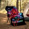 1PC Custom Name Colorful Rose Fantasy Flannel Blanket Versatile,all-season Throw Suitable for the Living Room,bedroom,camping,travel,and Gift
