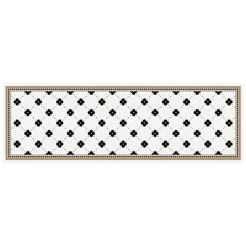 

Kitchen Floor Mat Waterproof Non-slip Oil-proof Green Line Grid Rug Long Size Home Decoration Foot Mats 1pc 50x80cm