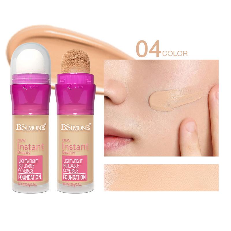 Bsimone Facial Concealer Sponge Head Matte Liquid Foundation Makeup Oil Control Long Lasting Bb Cream Waterproof Brighten