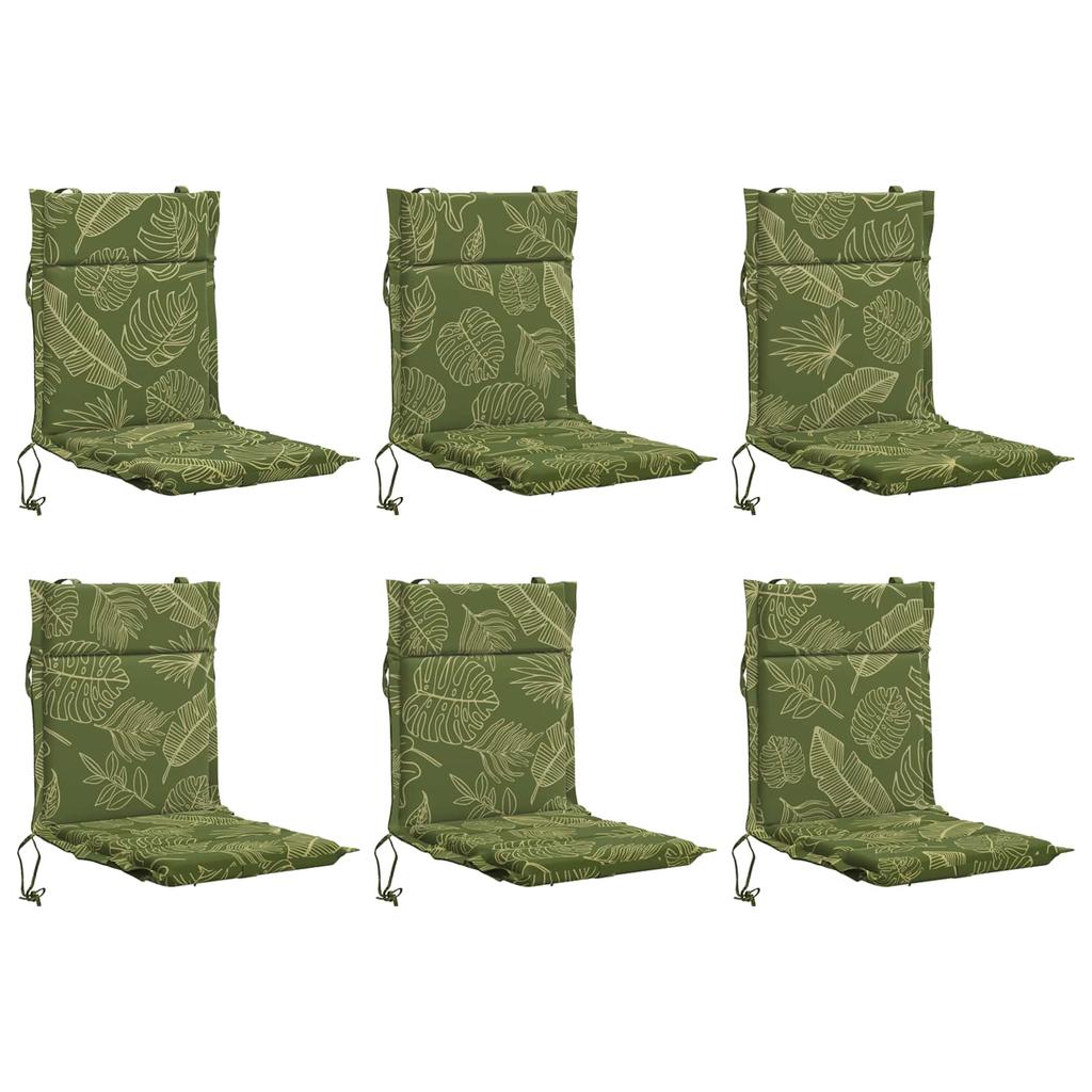 6 Piece High Back Cushion Set GEMERT 6 Pcs 100percent Polyester