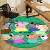 Cartoon animation Pattern Round Rug, Indoor/Outdoor Mat, for Picnic, Gameroom, Bedroom, Office, Living Room, Home Decor Carpet, Birthday Gift