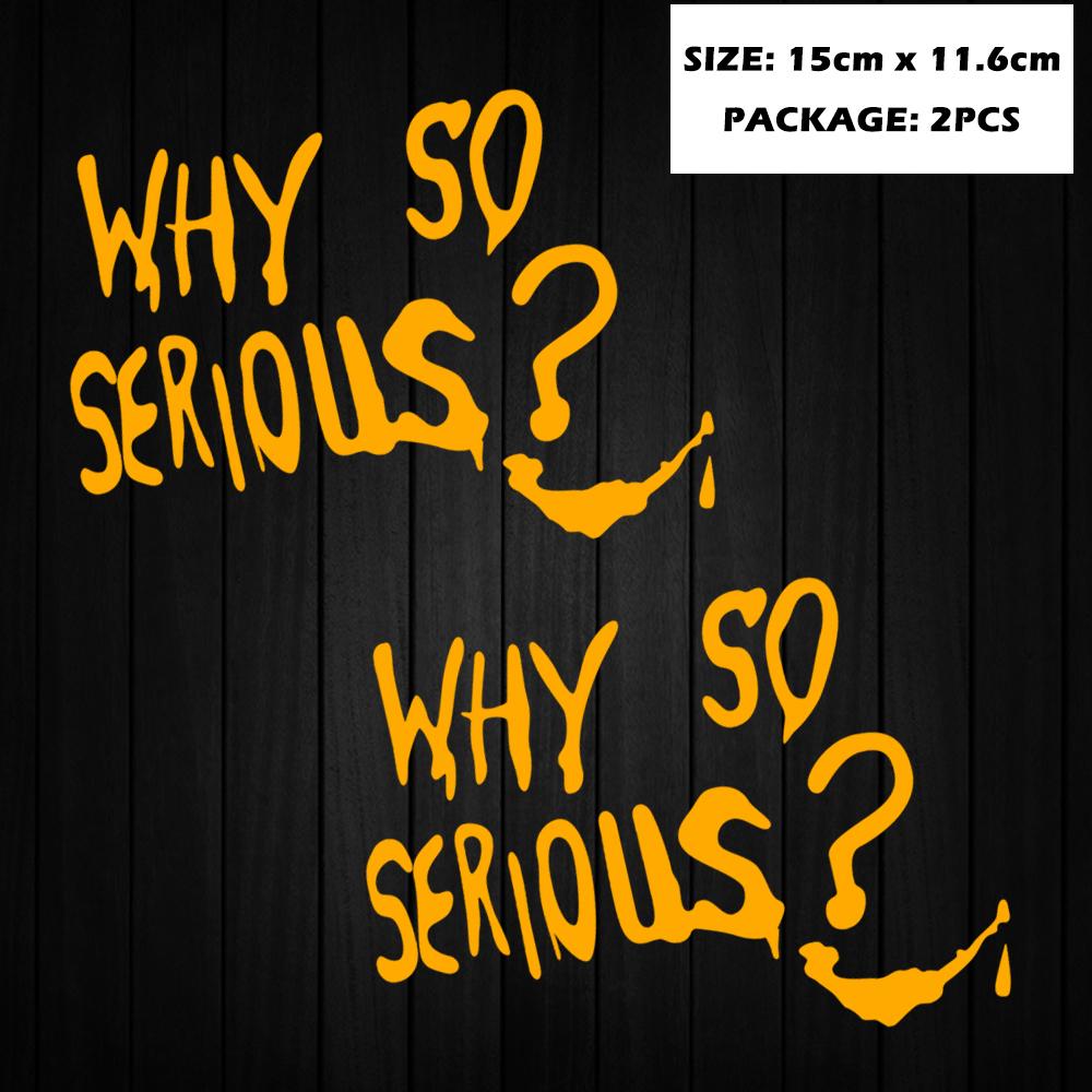 Joker Why So Serious? Reflective Motorcycle Stickers Decor Moto Scooter Body Windshield Helmet Exterior Accessories Decal
