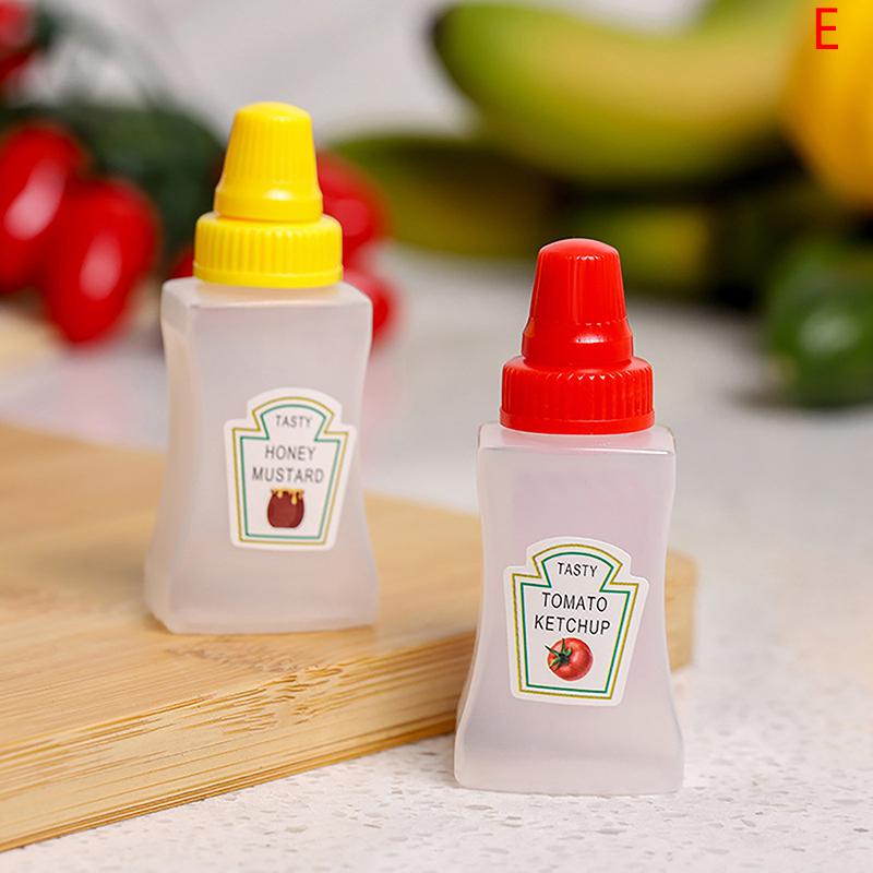 1/2/4Pcs/Set Mini Tomato Gravy Salad Dressing Oil Spray Bottle Portable Small Sauce Container