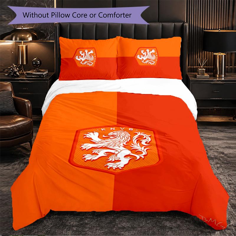 Set Biancheria da Letto Aston Villa Football 3 Pezzi Morbido Set Copripiumino con Federe Set Decorazione Camera da Letto per la Casa