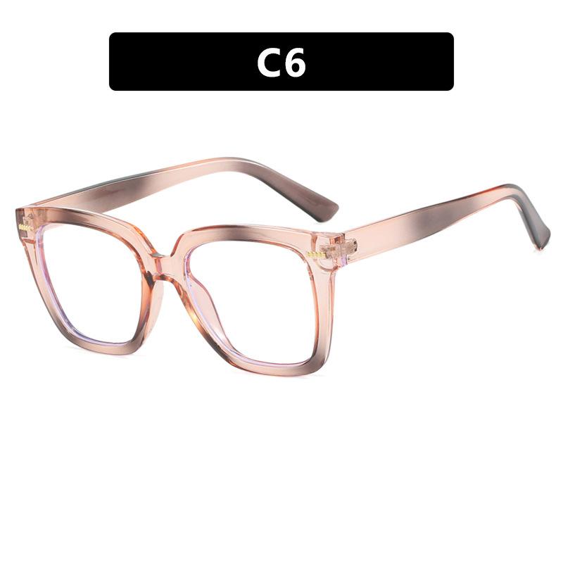 New Rainbow Candy Colored Square Oversized Photochromic Reading Glasses Women Anti Blue Ray Hyperopia Prescription Eyewear