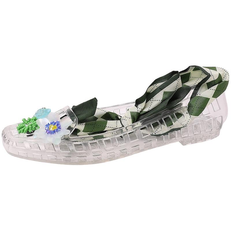 New Fashionable Versatile and Casual Women's Outerwear Shoes with A Hollowed-out Square Toe
