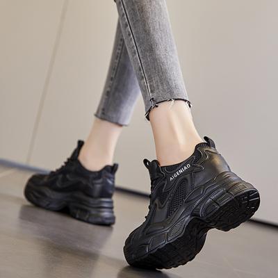 Inner Height Increase New Breathable Dad Shoes Platform Mesh Small Sports and Leisure Shoes A