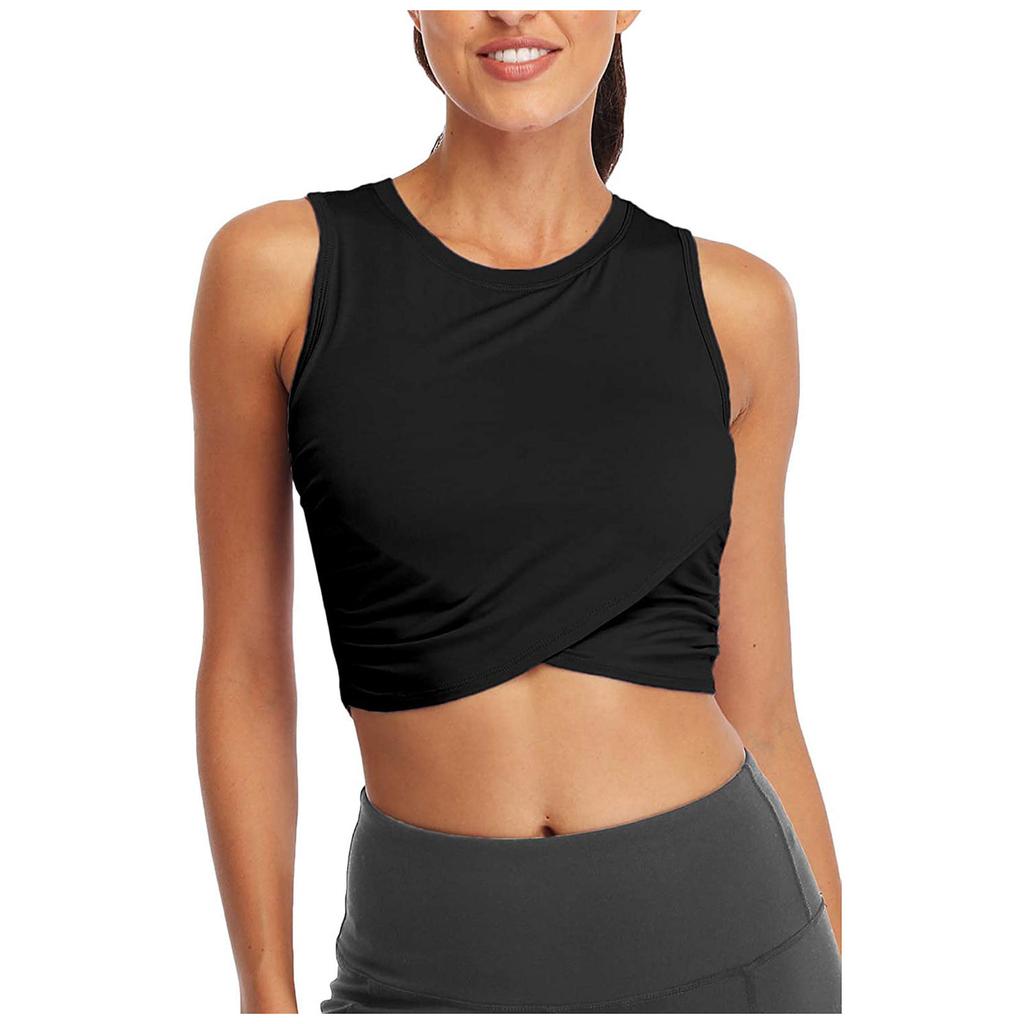Women's Sleeveless T-shirt, Suitable For Training, Yoga, Sports, Fitness