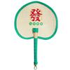 Durable Handmade Embroidered Banana Leaf Fan for Summer, Traditional Household Hand-Woven Mosquito-Repelling Straw Fan