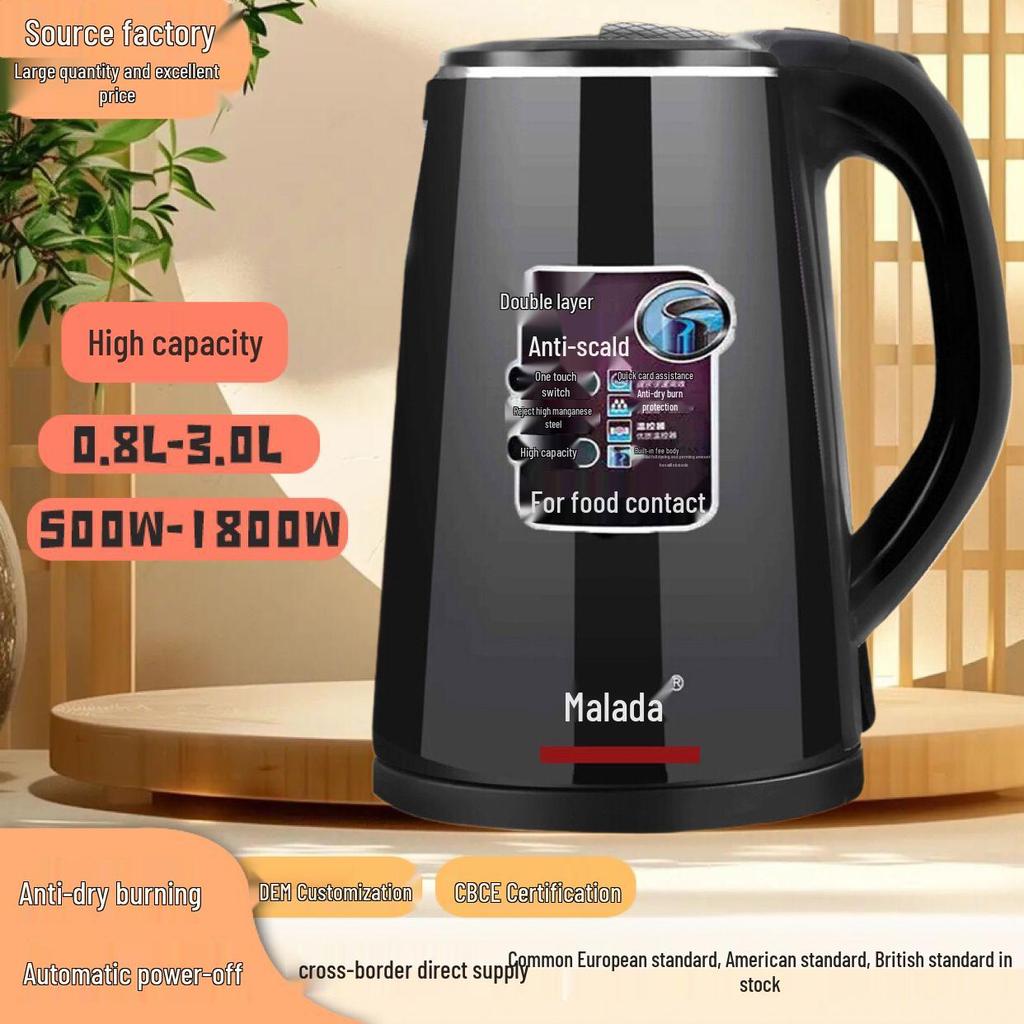 Compact Electric Kettle with Auto Shut-Off for Dorms and Homes - Insulated, Small, 5L Capacity.
