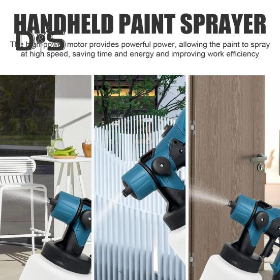 Cordless Paint Sprayer with Detachable Tank 3 Spray Patterns Adjustable Flow Control Battery Powered Handheld Paint Sprayer