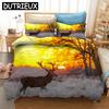 Sunset Deer 3D Printed Bedding Set Duvet Covers Pillowcases Comforter Bedding Set Bedclothes Bed Linen