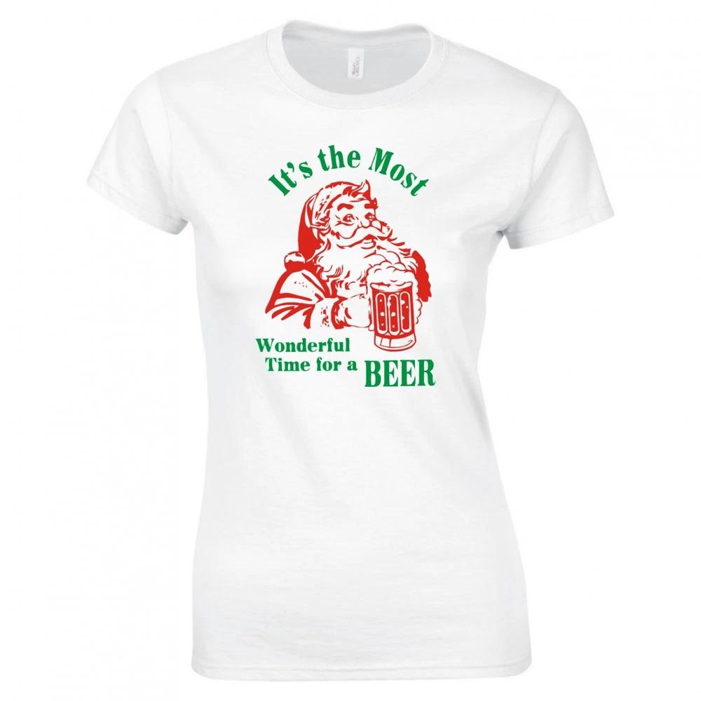 Funny Christmas Its The Most Wonderful Time For Ladies Skinny Fit Tshirt S