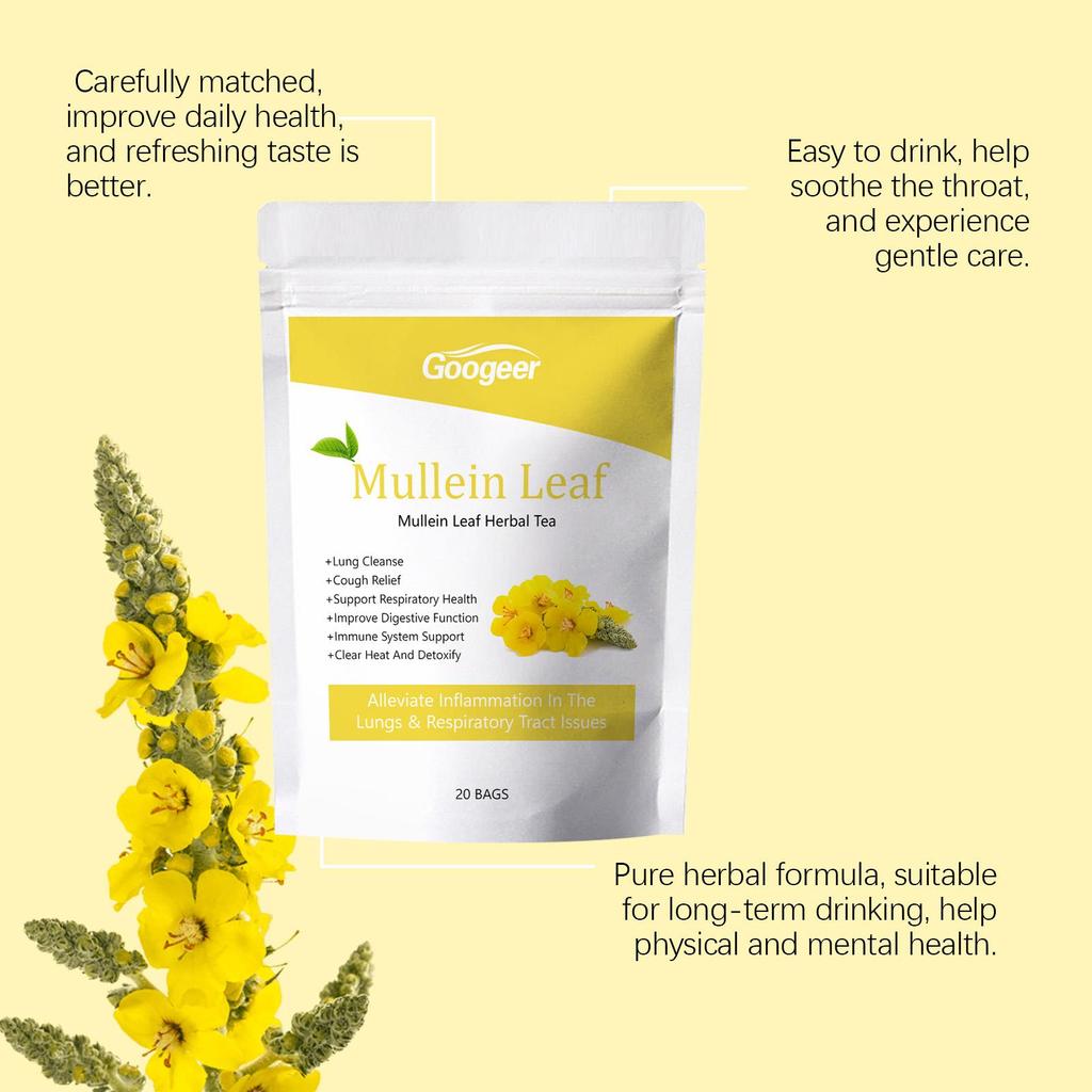 Herbal Lung Support Tea Bags, Natural Respiratory Wellness Tea