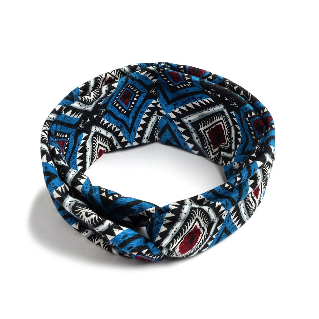 Bohemian Cross Knotted Headband Gypsy Yoga Sports Headband Wide Female Stretch Headband