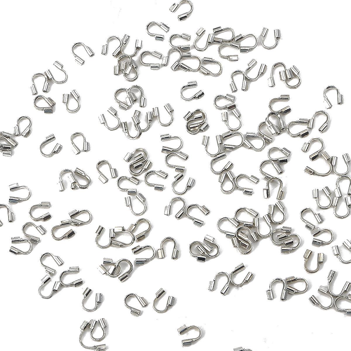 

Железные U-образные концевые пряжки, 100 штук - DIY изготовление ювелирных изделий для ожерелий и браслетов 4×4mm 100 pcs/pack