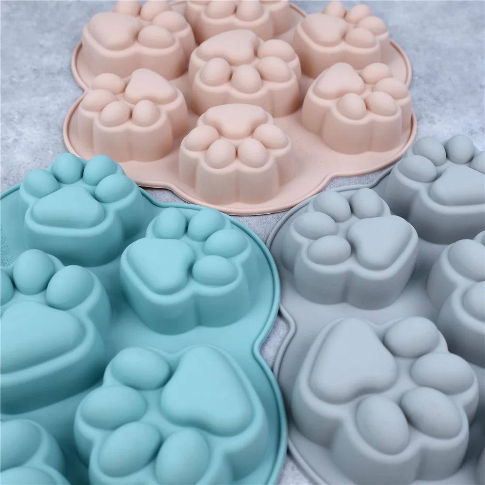 Pfotenabdruck Silikonform Hund Katze Tier Pfote Form Für Süßigkeiten Fondant Schokolade Gelee Pudding Seife Eiswürfelform Hunde Katzen Leckerlis