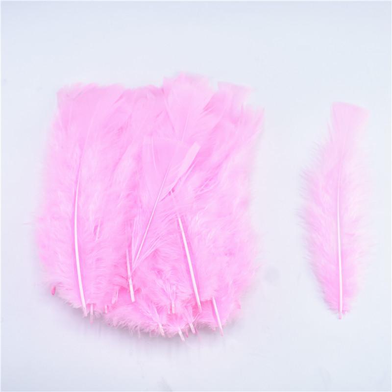 100pcs Flat Fluffy Colorful Turkey/Chicken FeathersDiy Pheasant Plume for Needlework Decor Clothes Handicraft Accessories10-18cm