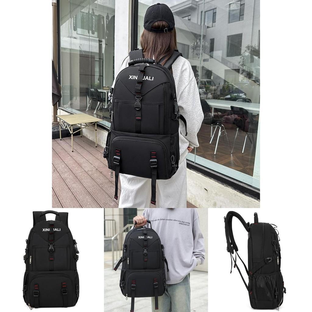 Color Outdoor Solid Large Capacity Zipper Backpack Hiking Travel Bag Bag School