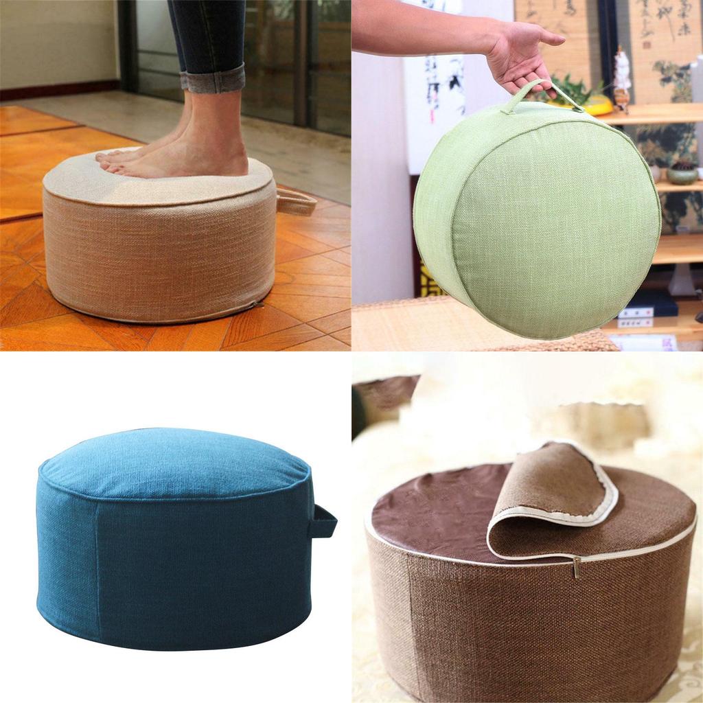 Cozy Tatami Padded Cushion With Removable And Washable Linen Cover For Sitting