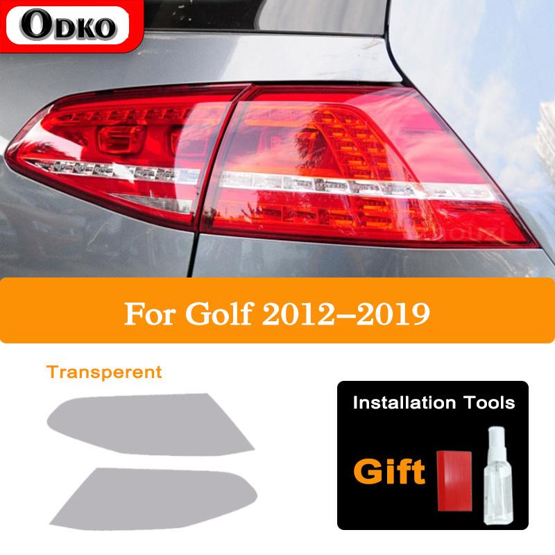 For Volkswagen VW Golf 7 MK7 2012- Car Headlight Tint Smoked Black Protective Film Taillight Vinyl Transparent TPU Sticker