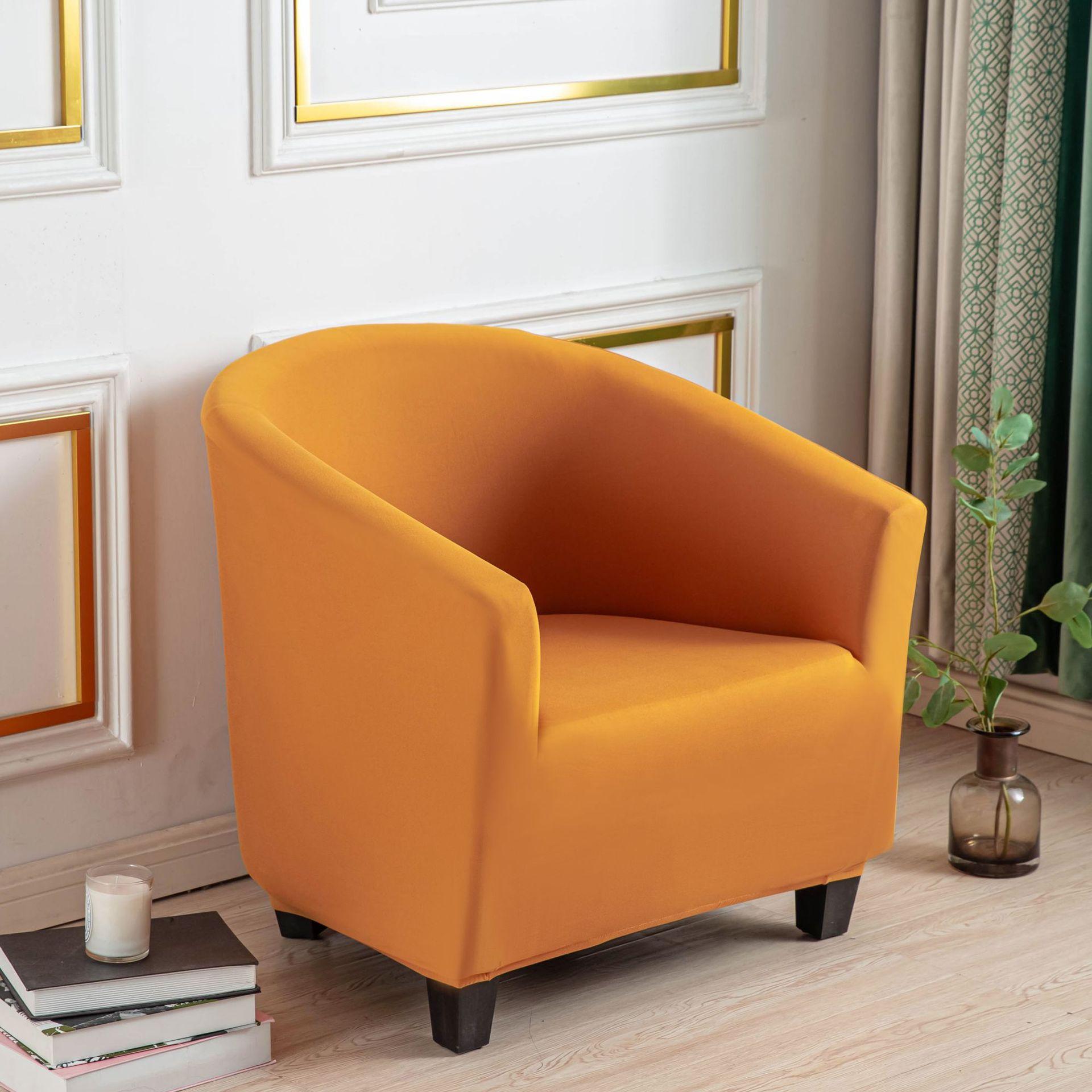 Thickened Silver Fox Velvet Single Sofa Cover Milk Silk Semicircular Arc Sofa Chair Cover for Home Durable Durable 40*40cm