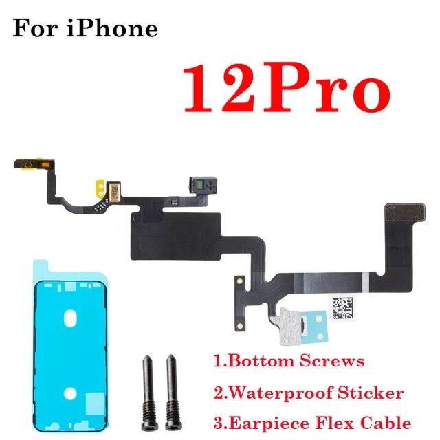 Função de reconhecimento facial fone de ouvido sensor de luz proximidade alto-falante cabo flexível para iphone x xr xs max 11 12 pro max sem alto-falante