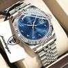 POEDAGAR Fashion High Quality Men Clock Waterproof Date Week Watch for Man Stainless Steel Luxury Quartz Watches + Box