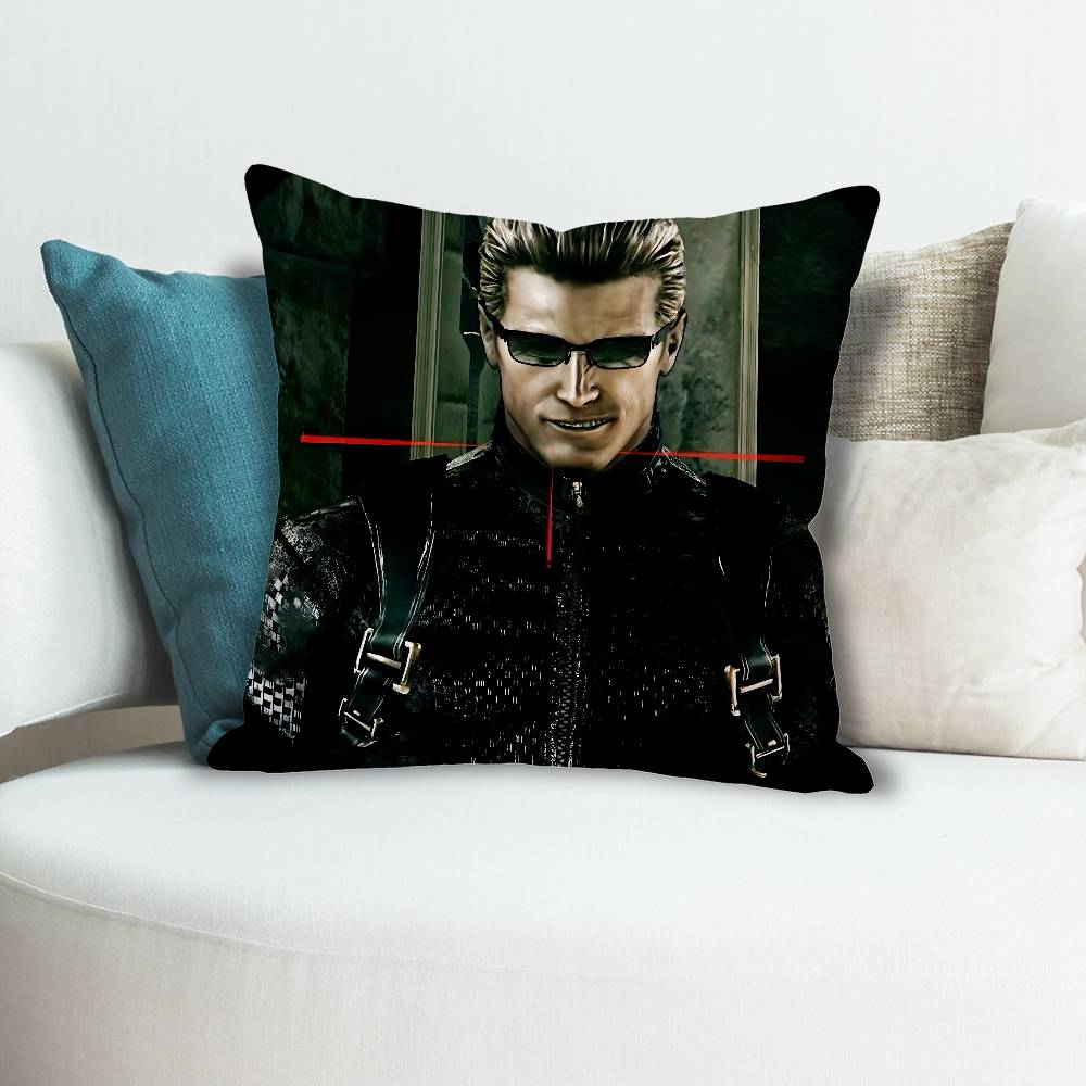 Cool AAlbert WWesker Anime Celebrity Merchandise AllMatch Printed Pillow Case Sofa Car Office Room Decoration Protector