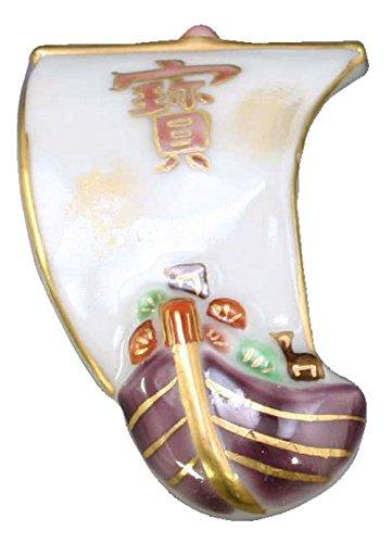 Kyo-yaki Kiyomizu-yaki Kosen Chopstick Rest Pair Treasure Ship Het429