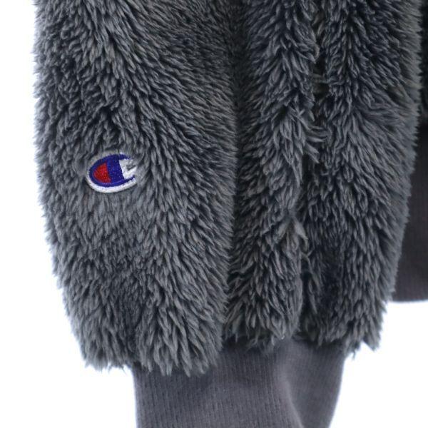 Champion Fur Fleece Jacket L Gray Men's Used