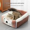 Foldable Dual-Use Cat Bed: Spacious Enclosed Design for All Seasons