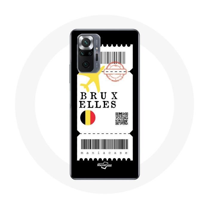 Coque pour Xiaomi Redmi Note 10 Pro Billet d'avion Bruxelles Belgique