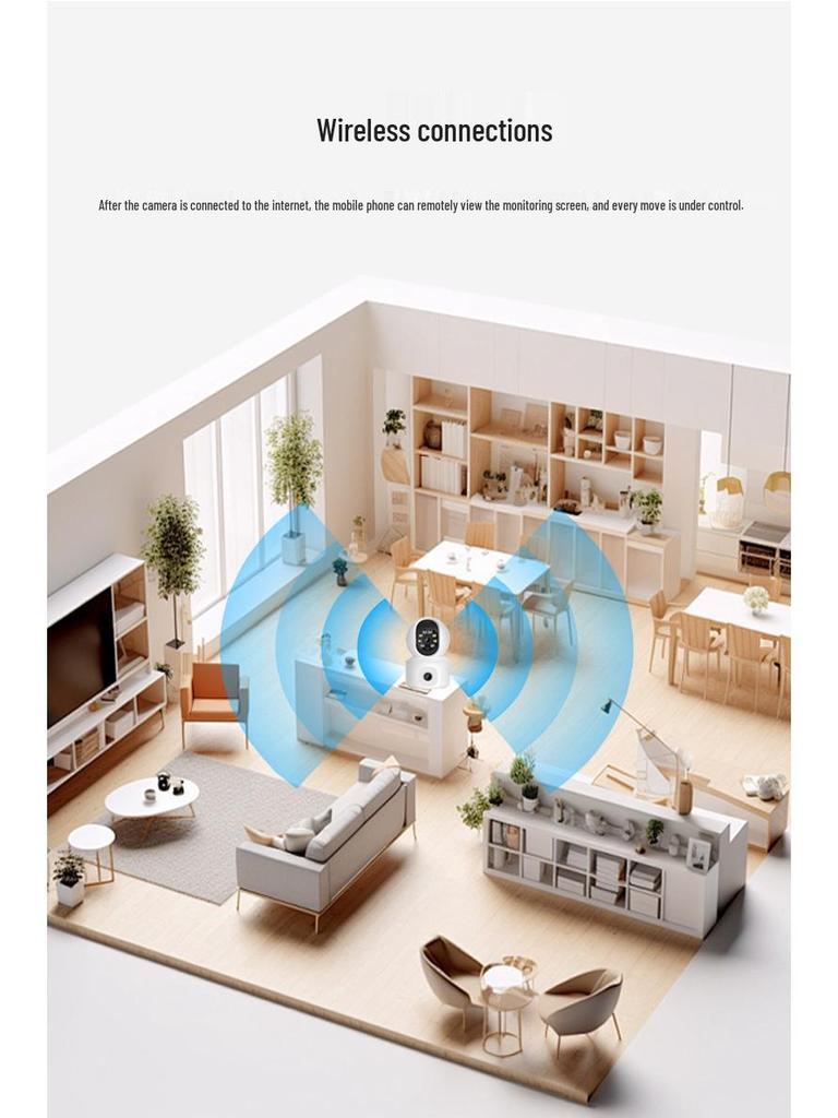 Dual-Lens 360° HD Night Vision Home Surveillance Camera with Mobile Phone Remote Access