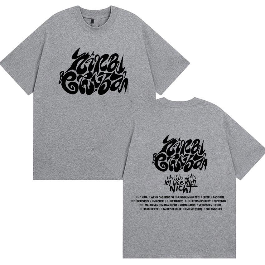 Nina Chuba Tour New Album 2025 Cover T Shirt Men Women Hip Hop Gothic Short Sleeve T Shirts Retro Oversized Cotton Style T-Shirt