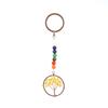 Temu Natural Crystal Colorful Stone Tree Of Life Keychain Bag Pendant Pendant Chakra Keychain K01