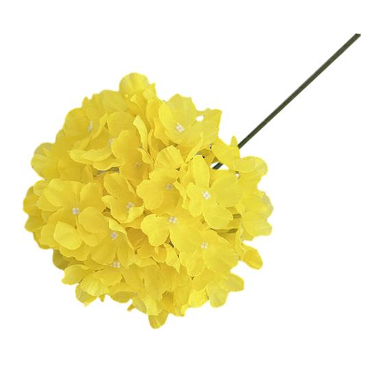 

Hydrangea Artificial Flowers 29.13 Real Touch Faux Hydrangea with Long Stems for Home Office Decor Wedding Party Centerpieces Floral Arrangements жовтий