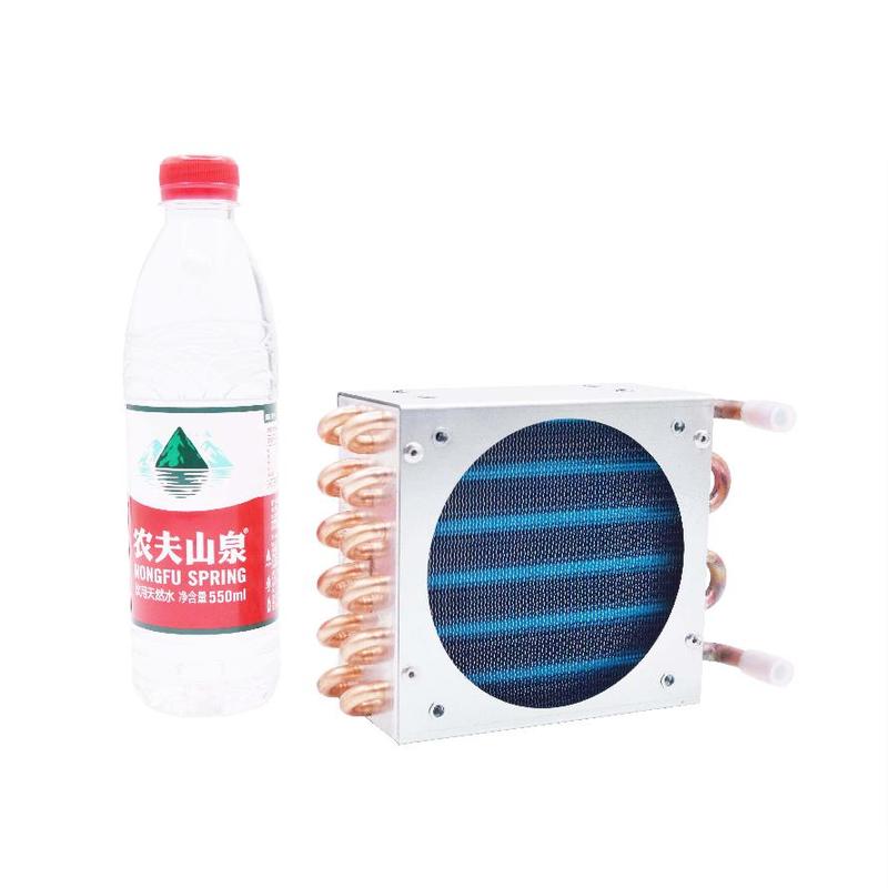 With Shell Condenser Radiator  Freezer Air-cooled Water-cooled Fan Aluminum Fin Copper Tube Heat Exchanger