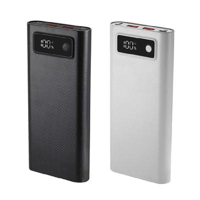 DIY 18650 Power Storage Box, DIY Power Sources Box with LED Lights Case Support PD Charging/Quick Charging Functions