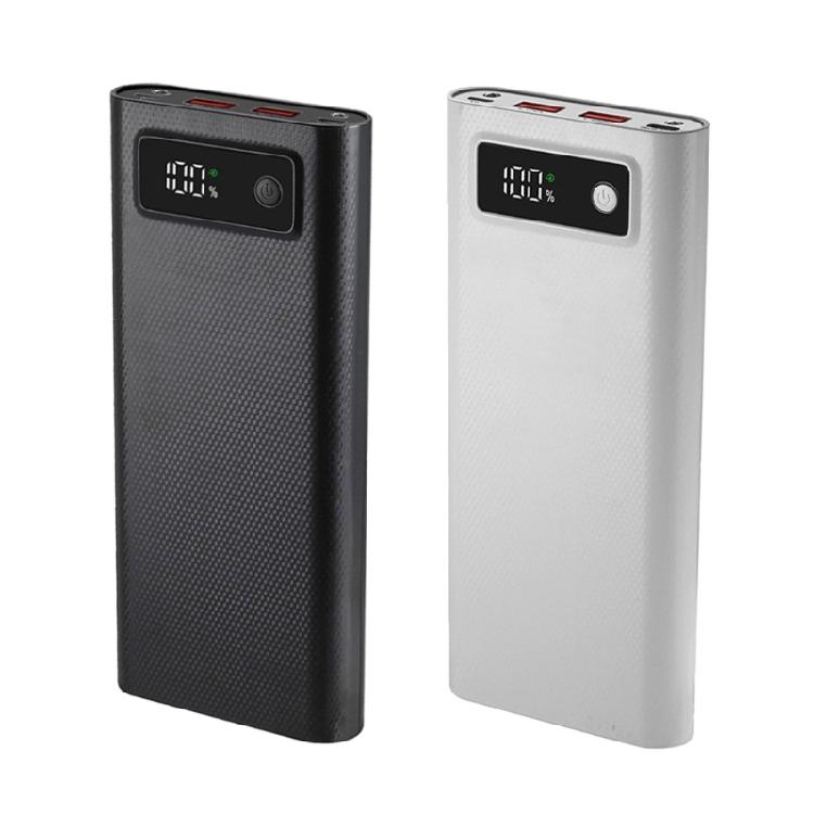 Scatola Porta Batteria 18650 Fai-da-te, Scatola Alimentatore Fai-da-te con Luci LED Supporto Custodia Funzioni di Ricarica PD/Ricarica Rapida
