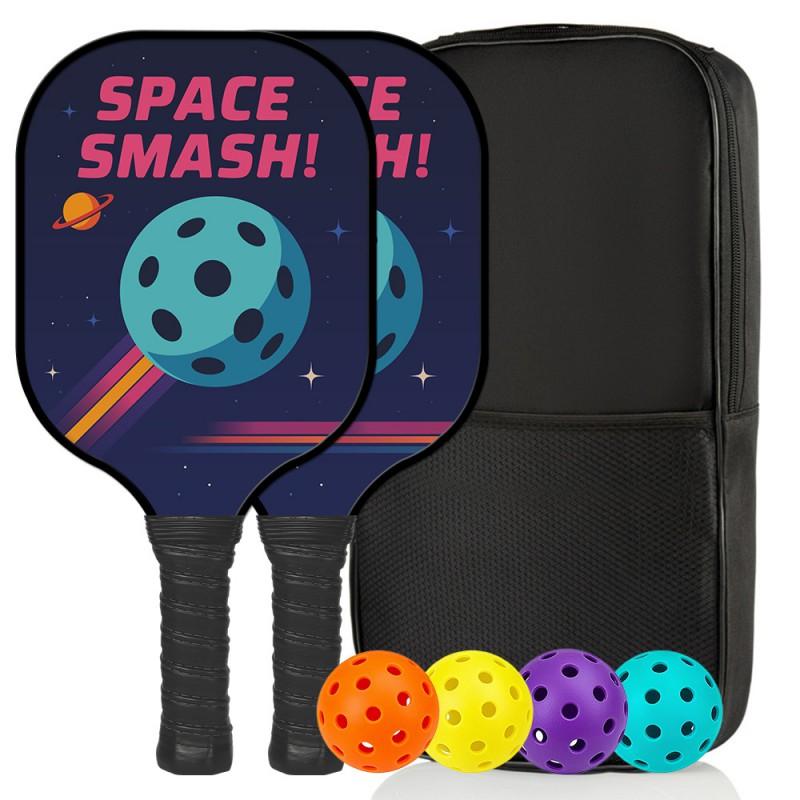 Pickleball Paddle Fiberglass Training Racket Lightweight Durable Outdoor Sports Toy