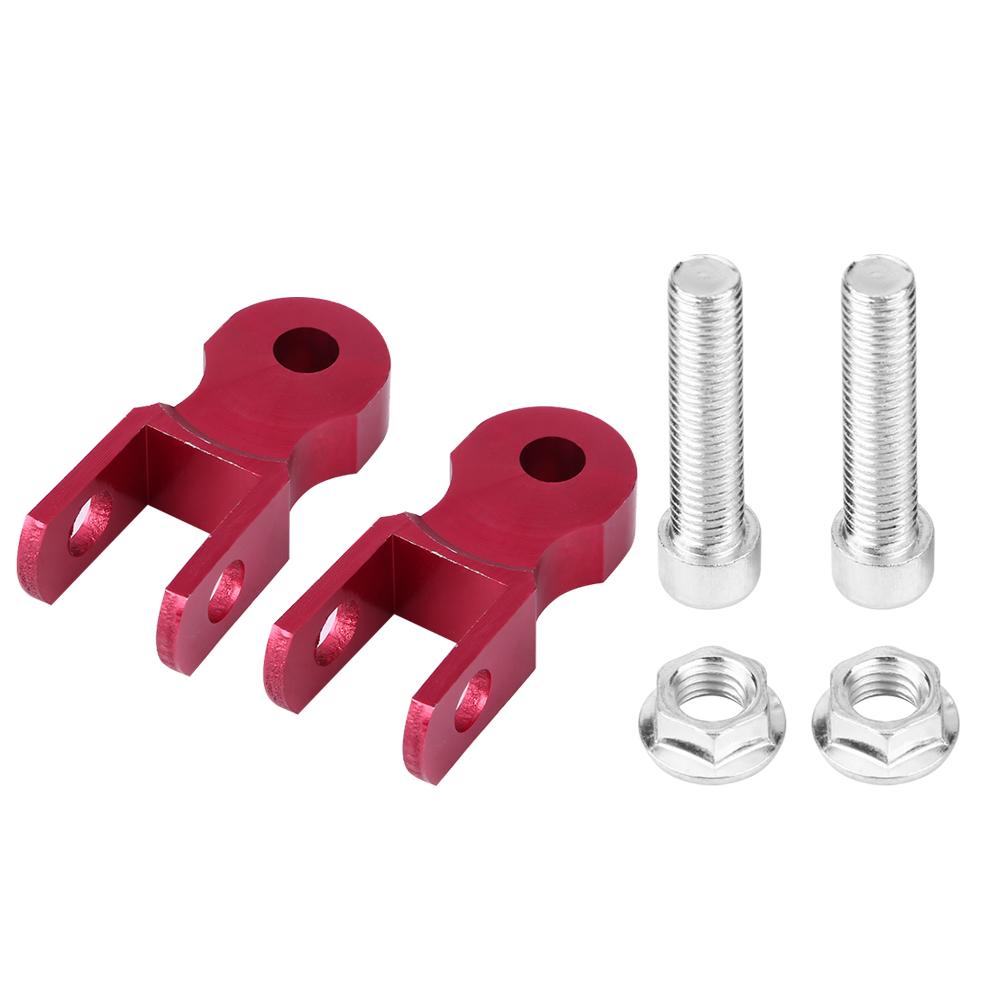 2pcs Universal Motorcycle Damping Heighten Device Shock Absorbers 5cm Chassis Red (w  Screw)