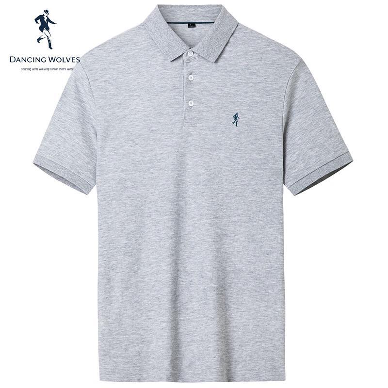 Dancing Wolves Men s 5A Antibacterial Short Sleeve Polo Shirt XXXL