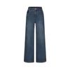 JUZI Annaco Women's Casual Washed A-Line Wide-Leg Denim Jeans