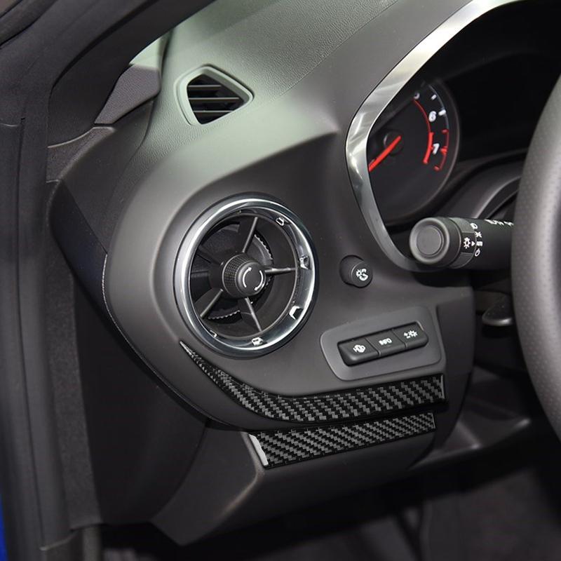 Real Carbon Fiber Car Accessories Dashboard Strips Decorative Trim Cover Soft Sticker For Chevrolet Camaro 6th Gen 2016-2025